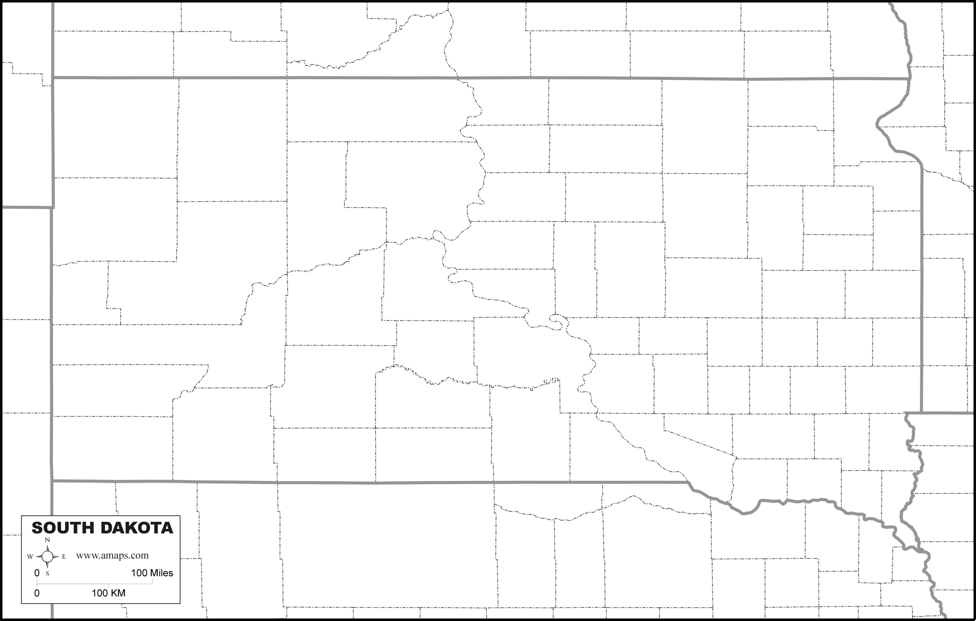 FREE MAP OF SOUTH DAKOTA